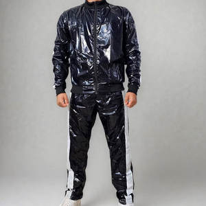 ชุดวอร์มสตรีทแวร์ฤดูหนาวปี 2026 ผ้าไนลอน PU เงาสูง น้ำหนักเบา กันลม พิมพ์ลาย ชุดออกกำลังกาย ปรับแต่งโลโก้และสีได้ - Product Image 1