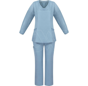 Uniforme de gommage d'hôpital unisexe confortable et durable à manches longues pour les professionnels de la santé en été, gommages d'hôpital - Product Image 1