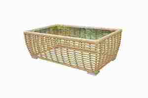 Premium Outdoor Lounge Sectional Sofa with Bamboo-Style Wicker Design - Product Image 5