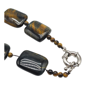 Trendy Best Geometric Agate Resin Beaded Necklace Classic Design Stone Jewelry Unisex Fashion Statement Piece Gifts for Woman - Product Image 3