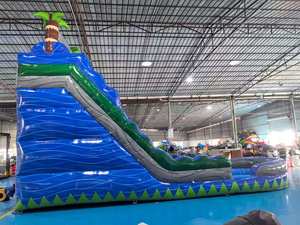 Tobogán Acuático Inflable de 22 pies con Diseño de Palmera Tropical, Precio al por Mayor, con Soplador - Product Image 5