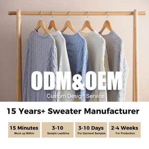 Áo len dệt kim tùy chỉnh OEM ODM, kiểu dáng áo len chui đầu cổ tròn, chất liệu len jacquard dễ thương dành cho nam, mùa đông, cặp đôi - Product Image 6