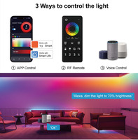 C100Z 4 Zone MESH Remote GroupSync Tuya Smart Zigbee Mini 12/24V Controlador Cambio de color Decoración RGBWC Control Led