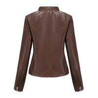 Chaqueta de Cuero Genuino para Mujer, a la Moda, Transpirable, Tejida, Impermeable, Cortavientos, con Forro de Piel para Invierno, Venta al Por Mayor
