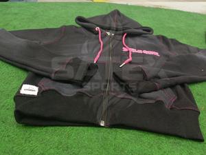 Sudadera con Capucha de Invierno para Mujer, Personalizada, de Alta Calidad, con Estampado de Serigrafía y Pedrería, 100% Algodón, Gruesa, Lisa, Lavada al Ácido, Extragrande, con Cremallera y Corte Recortado - Product Image 4