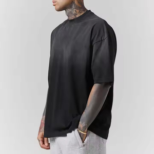 Alta calidad tendencia personalizable hombres ácido lavado camiseta vintage calidad - Product Image 5