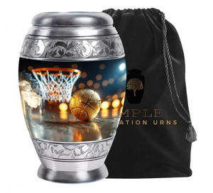 Handcrafted Aluminum Cremation <b>Urn</b> Football Design Cremation <b>Urns</b> Meena Coating Finish Leak-Proof Design (Keepsake 3 Cu & <b>Large</b> - Product Image 2