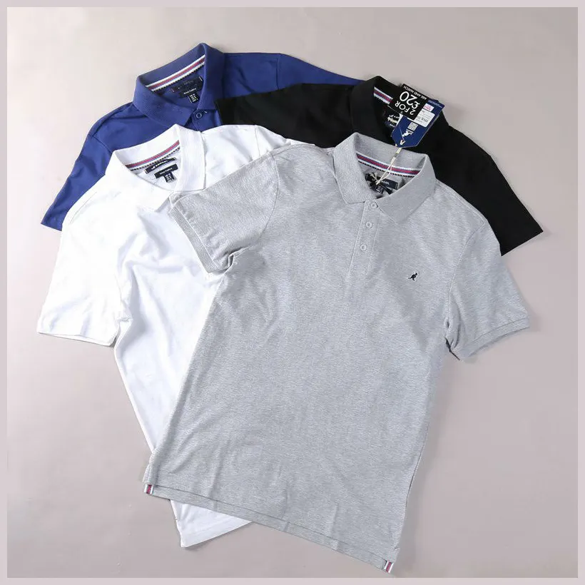 Herren Polo T Shirt Pique Baumwolle Stoff Polo Kragen Shirt Polo T-Shirt mit CUSTIOM gesticktem Logo Jersey