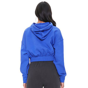 Conjuntos de Camiseta y Pantalones Cortos con Logotipo Personalizado, Secado Rápido, Transpirable, para Mujer, Top Corto Personalizado con Capucha - Product Image 3