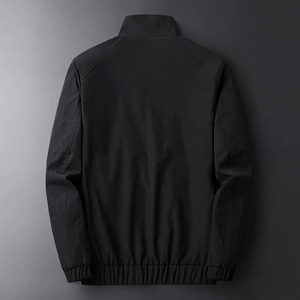 Chaquetas Hombre Otoño Bolsillos Casual Patchwork Loose Windbreaker Raya Cremallera Stand Collar Impermeable Deportes al aire libre Chaqueta de Bombardero - Product Image 4