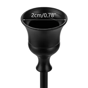 เชิงเทียนโลหะสีดำ2022ขายดีที่วางเทียนทำด้วยมือทรงสูงเคลือบผิวด้านสไตล์ไม่เหมือนใครตกแต่งงานแต่งงาน - Product Image 6