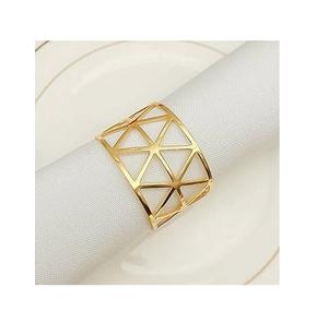 Rond de serviette en laiton en métal de conception de feuille fortement poli et nouvellement conçu pour des cadeaux décoratifs de table de partie nouveau porte-serviette - Product Image 1