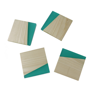 SCI Production Non Slip Resin and <b>Wooden</b> Material Square Shape Designer Coaster From Exporter and Manufacturer for Sale - Product Image 4
