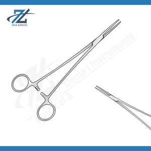 Fórceps de arteria Heiss 205mm curvo, 1-2 dientes, junta de caja, abrazadera hemostática, instrumento quirúrgico de acero inoxidable de precisión - Product Image 2