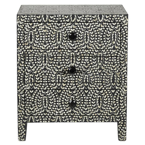 Mesa de consola con incrustaciones de hueso única hecha a mano Tradebyd con patrones tradicionales Estilo de diseño moderno Características ajustables - Product Image 3