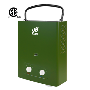 Chauffe-eau portable au gaz 5L pour camping-car/voiture et usage extérieur, type à évacuation naturelle, gaz 5L avec échangeur de chaleur en cuivre - Product Image 1