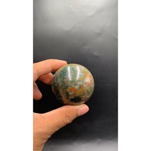 Esfera de Jaspe Oceánico Verde Natural Premium, Bola de Cristal Pulida con Patrón Orbicular Único, Piedra Curativa, Diámetro 5 cm - Product Image 4