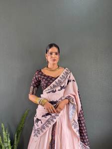 NOUVEAU STYLE COTON LÉGER LEHENGA CHOLI pour FEMMES CONCEPTION RÉVERSIBLE TOUTES SAISONS VÊTEMENTS DE FÊTE - Product Image 6