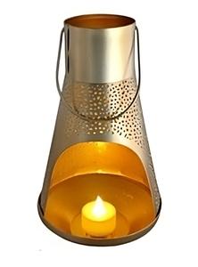 Bougeoir votif de style rond avec poignée couleur dorée S/M/L décor d'éclairage moderne pour la maison et le bureau - Product Image 6