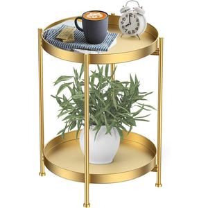 Mesa auxiliar de Metal de Color blanco de diseño moderno para decoración del hogar, mesa auxiliar para sala de estar, dormitorio, muebles decorativos de oficina - Product Image 6