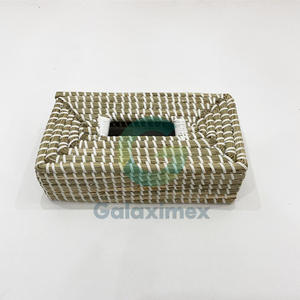 Porte-serviettes et porte-serviettes en herbe de mer blanche du Vietnam pour hôtels, style classique, accessoires de cuisine et de salle de bain - Product Image 1