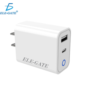 Chargeur USB-C PD 20W 2-en-1 avec port USB à charge rapide, adaptateur double fonction pour téléphone et écouteurs, compatible avec les prises EU/US/UK - Product Image 1