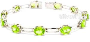 Women's <b>Bracelet</b> Natural Peridot Gemstone August Birthstone wedding Christmas Gift Handmade Jewelry 925 <b>Sterling</b> <b>Silver</b> <b>Bracelet</b> - Product Image 3