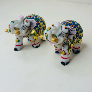 ที่ตั้งรูปช้างตกแต่งทำด้วยมือรูปปั้นสัตว์สวยงามตกแต่งด้วยหินอ่อน - Product Image 1