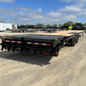 Semi-remorque à plateau plat à 3 essieux robuste, plateau en acier de 40 pieds avec capacité de charge de 2 à 3 tonnes, vente de remorques de fret et utilitaires fabriquées en - Product Image 1