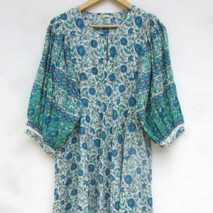 Robes décontractées Max pour femmes manches courtes ou longues avec bouton col en V longueur Midi - Product Image 1