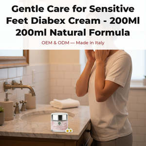 Crème Diabex - 200 ml - Soin Doux pour les Pieds Sensibles - Formule Naturelle - Thé Vert - Ingrédients Véganes - OEM - Marque Privée - Italie - RedMoringa - Product Image 2