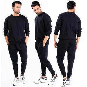 Ensemble de survêtement de jogging en coton de haute qualité, col rond, empilé, pour hommes, ensemble de survêtement unisexe, sweat-shirt et pantalon de jogging personnalisés - Product Image 6