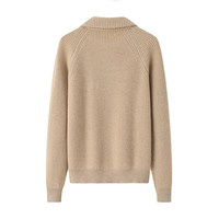 Pull long en cachemire 100% de haute qualité, tricoté à la machine, décontracté, respirant, pour femme, col rabattu, chaud, pour l'hiver