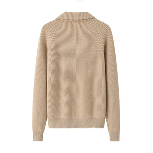 Suéter de Cachemira 100%, Informal, Transpirable, para Mujer, con Cuello Camisero, Cálido, de Manga Larga, Tejido, Personalizable - Product Image 6