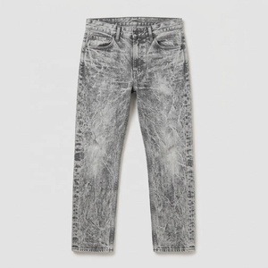 Jeans de mezclilla de pierna recta para hombre al por mayor, jeans de mezclilla con lavado ácido para compradores minoristas, suministro directo de fábrica - Product Image 5