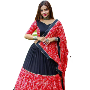 knee length dresses for ladies Peach Dandiya Dress  'N' Wears Boutique