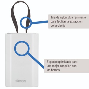 ปลั๊กไฟติดผนังสีขาวพร้อมที่จับ 10A 220/240V (ไซมอน CL911101) - Product Image 4