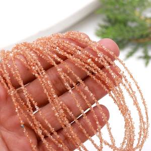 ลูกปัดควอตซ์เฮอร์คิเมอร์สีส้มธรรมชาติ รูปทรงชิป ขนาด 2-3 มม. สำหรับทำเครื่องประดับ จำนวนมาก - Product Image 1