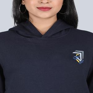 Logo personnalisable imprimé surdimensionné sweats à capuche en polaire lourde pour les femmes nouveau Style décontracté hiver Stock vente 100% coton - Product Image 2