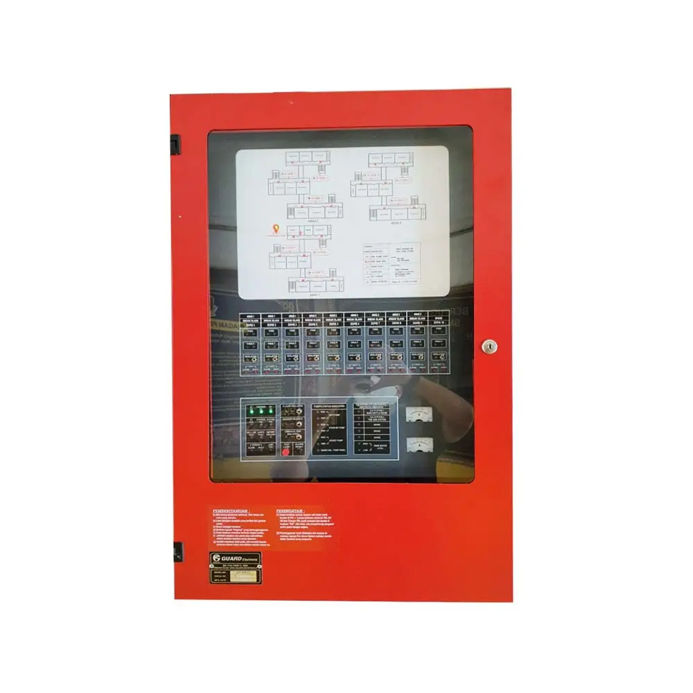 Hot Sale Customized Conventional Fire Alarm Panel Come with Mimic Diagram Repeater Panel Firefighting System