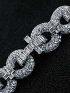 Pendentif croix personnalisé en argent sterling 925 avec halo de moissanite, style hip-hop, bijoux - Product Image 4