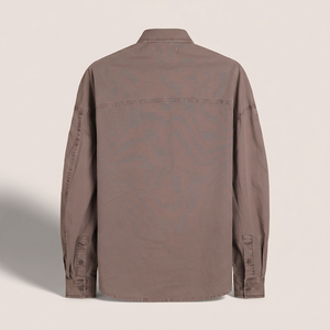 Chemise en coton et lyocell pour homme, manches longues, boutonnée, décontractée, style workwear, avec poche et col rabattu - Product Image 2