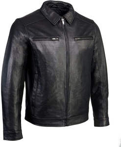 Spring <b>Men's</b> Casual Outdoor <b>Light</b> Weight Custom Made <b>Waterproof</b> Stand Collar Zipper High Street Leather Sports <b>Jackets</b> - Product Image 6