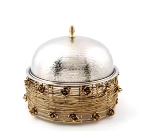 Hot Selling Design Food Grade Hot Pots Attrayant Design Incroyable Pour Mariage Hôtel Table Top Food Warmer Casserole Avec Couvercle - Product Image 2