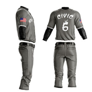 Uniforme de béisbol de 6 botones de alta calidad, camiseta y camiseta de béisbol con impresión personalizada 2024 a precio razonable - Product Image 5