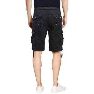 Short Cargo Confortable pour Homme Noir en Coton Bio Super Dry avec Six Poches Motif Solide Tendance - Product Image 2