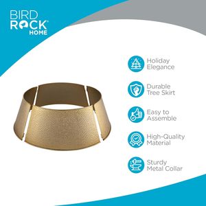 Collar de árbol de metal, árbol de Navidad, casa de campo, base redonda rústica, anillo decorativo, acero resistente, decoración festiva para el hogar - Product Image 2