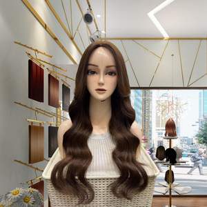 Vente en gros 100% cheveux humains bruts vierges perruque Full Lace Long Curly Afro Deep Water Wave Transparent pour Lace Frontal - Product Image 5