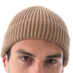 Gorro de invierno personalizado Unisex, gorro de mezcla de lana alta, diseño plisado de punto acanalado, etiqueta transpirable, gorros de pescadores personalizados, Color personalizado - Product Image 2