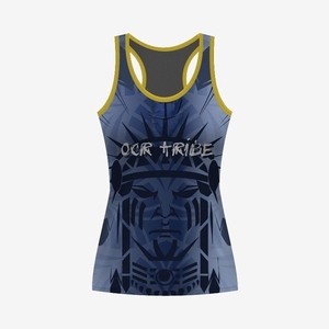 Camisetas sin mangas con espalda cruzada de algodón de alta calidad 100%, nuevas prendas deportivas de softbol con logotipo de sublimación para mujer - Product Image 5
